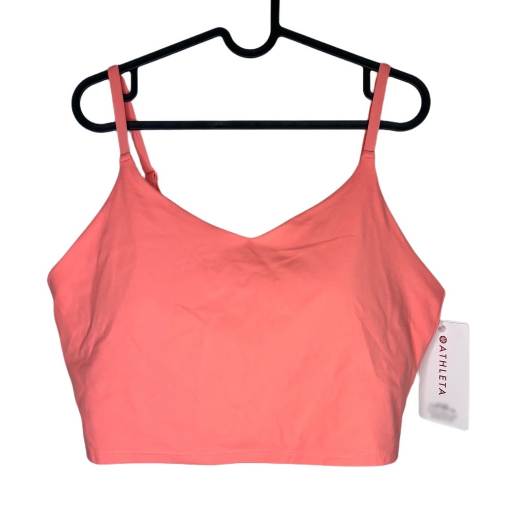 Athleta Vibrant Coral Crop Top